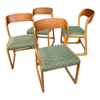 4 Baumann sleigh chairs