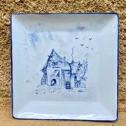 Deep porcelain plate
