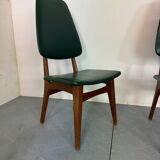 Chaises de salle à manger vintage en teck à dossier haut, design danois norvégien Bruk Sorheim