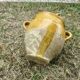 Small glazed yellow terracotta pot, south-west of France early 20th century.