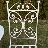 New garden furniture - wrought iron - Arras round table and 4 Lily chairs