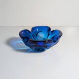 Bohemian bowl / ashtray glass CZ Blue