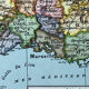 Original map of France 37x27cm - 1908