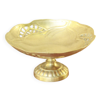 Old brass compote bowl