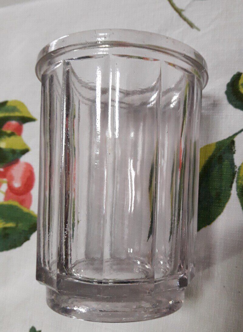 Thick glass jam jar