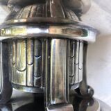 Vintage art deco cup in silver metal