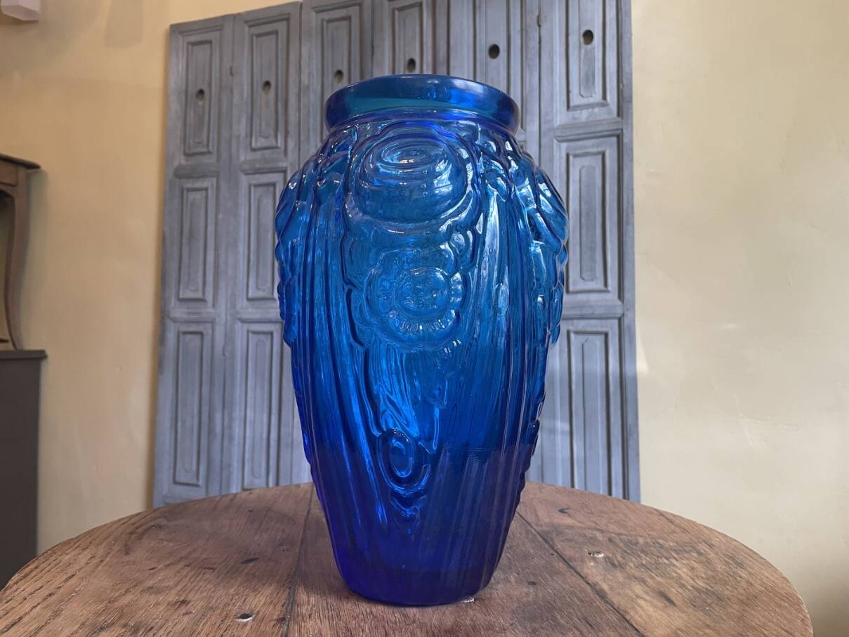 Vaas art deco 1930 Kobalt Blauw Frans