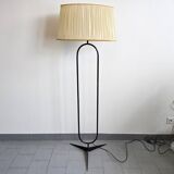 Lampadaire en métal laqué noir, 1950