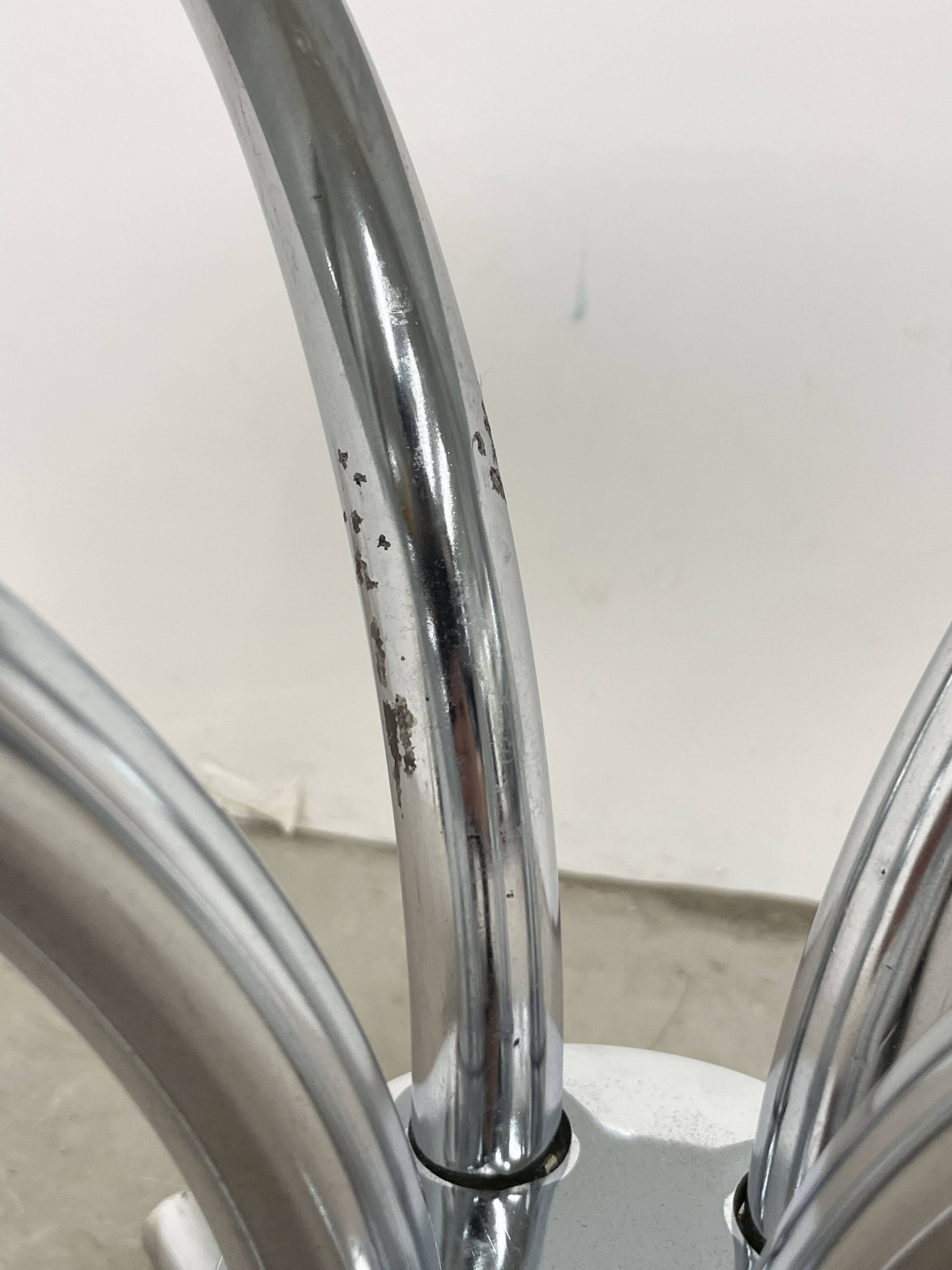 Chrome coffee table / tinted glass