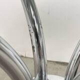 Chrome coffee table / tinted glass