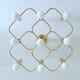 Large Space Age gilded ceiling light from Leola