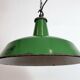 Industrial Green Enamel Factory Pendant Lamp from Revo, 1950s