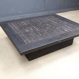 Brutalist stone coffee table, Made In belgium, 1960s