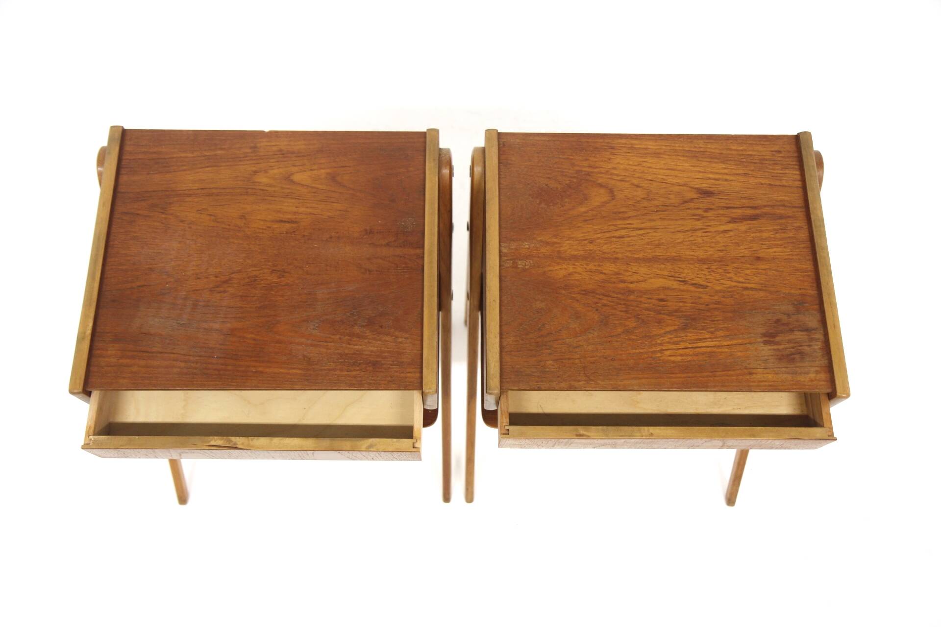 Set of 2 teak bedside tables, Sweden, 1960