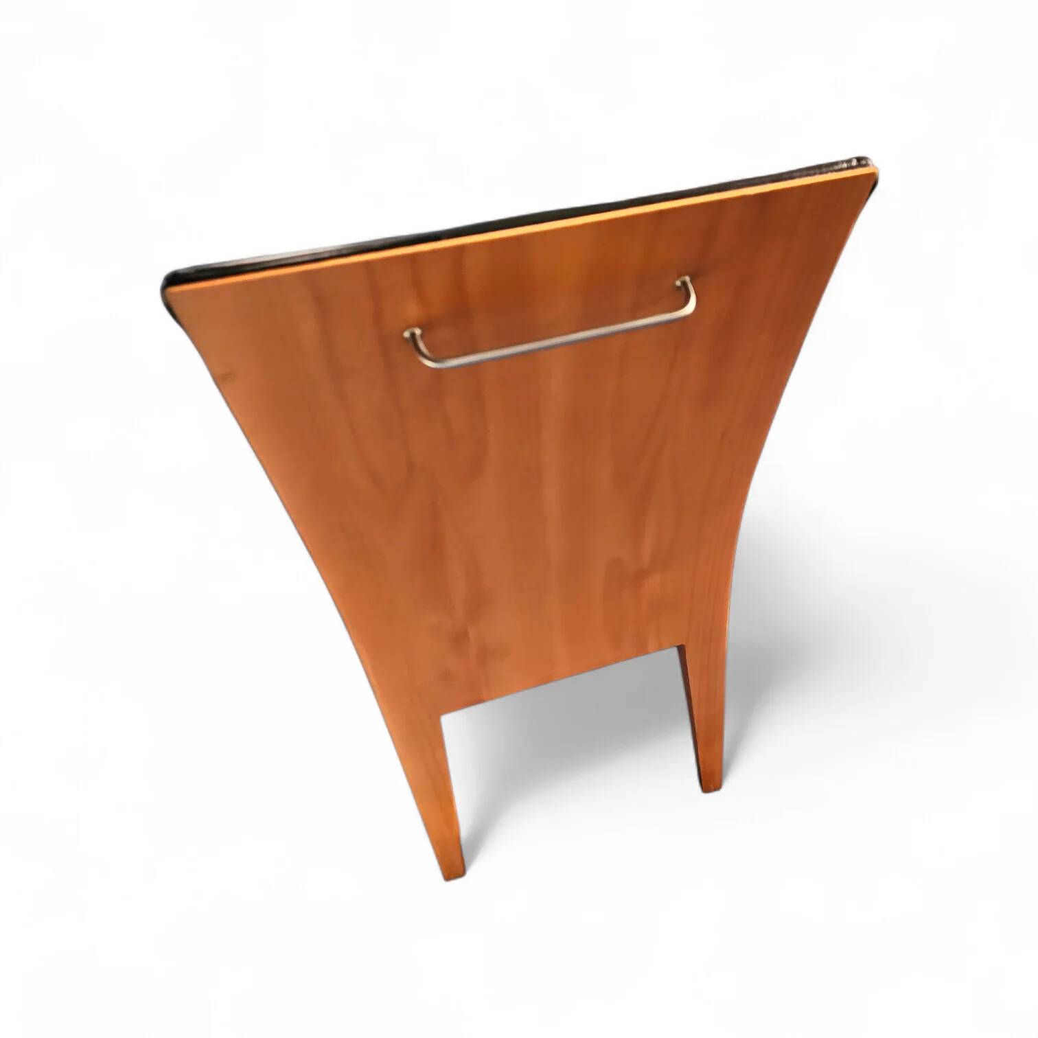 Paramount chair by Philippe Starck / black leather for Driade / 1989