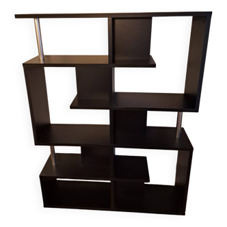 Contemporary shelf 120L x 29l X 160H black metal