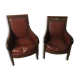 Pair of mahogany Empire Bergère armchair