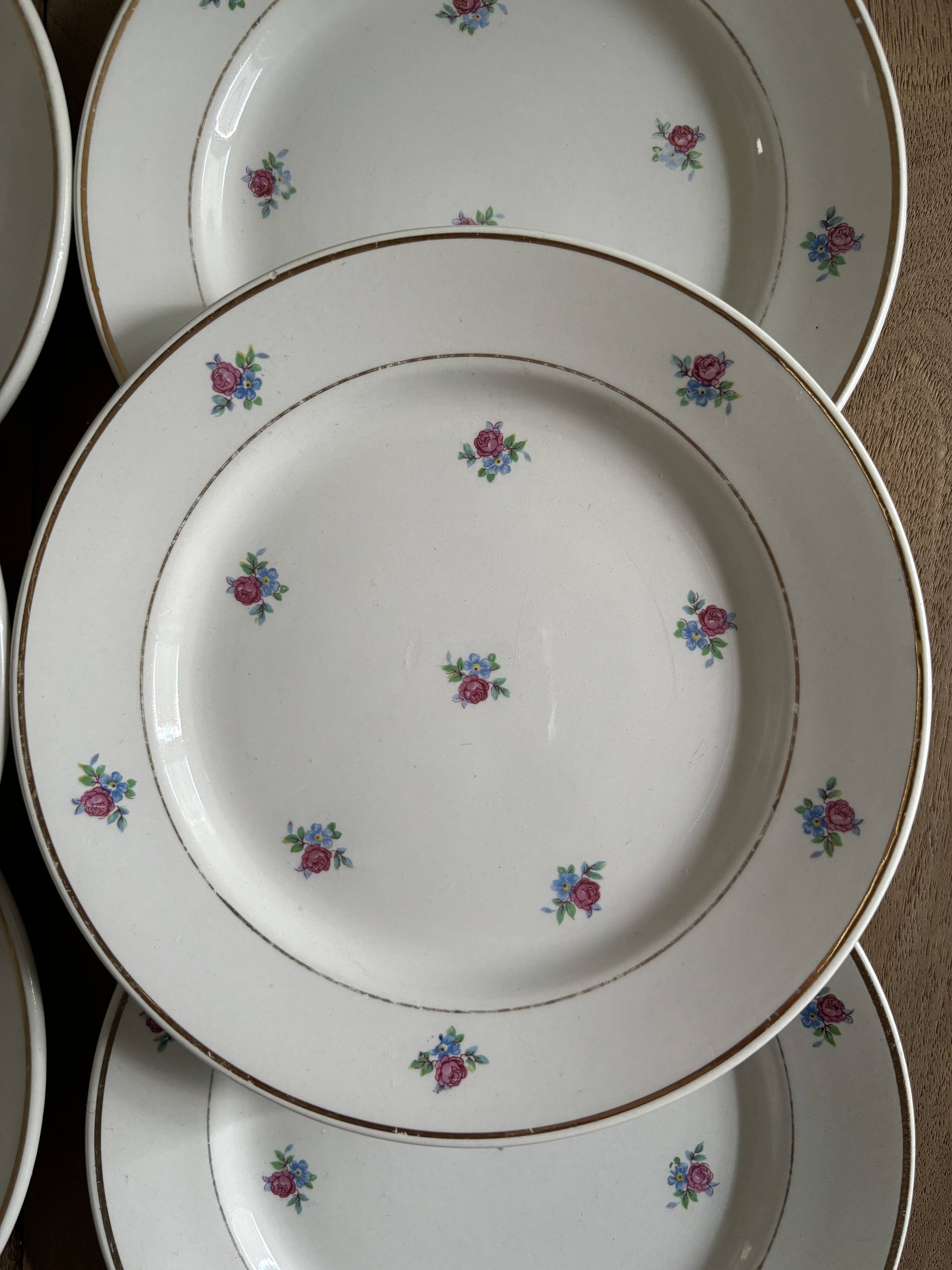 Set of 6 vintage dessert plates
