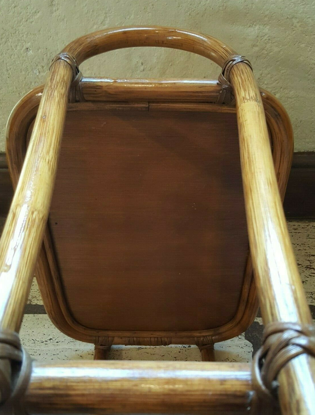 Wicker rattan magazine with tablet