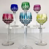 Set of 6 Rhone wine glasses in crystal in Saint Louis