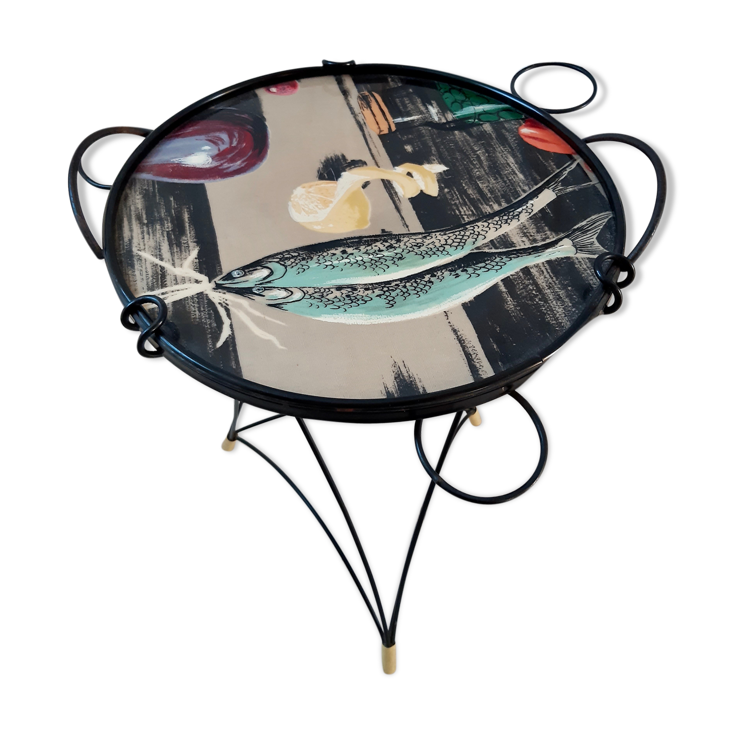 60s fish coffee table