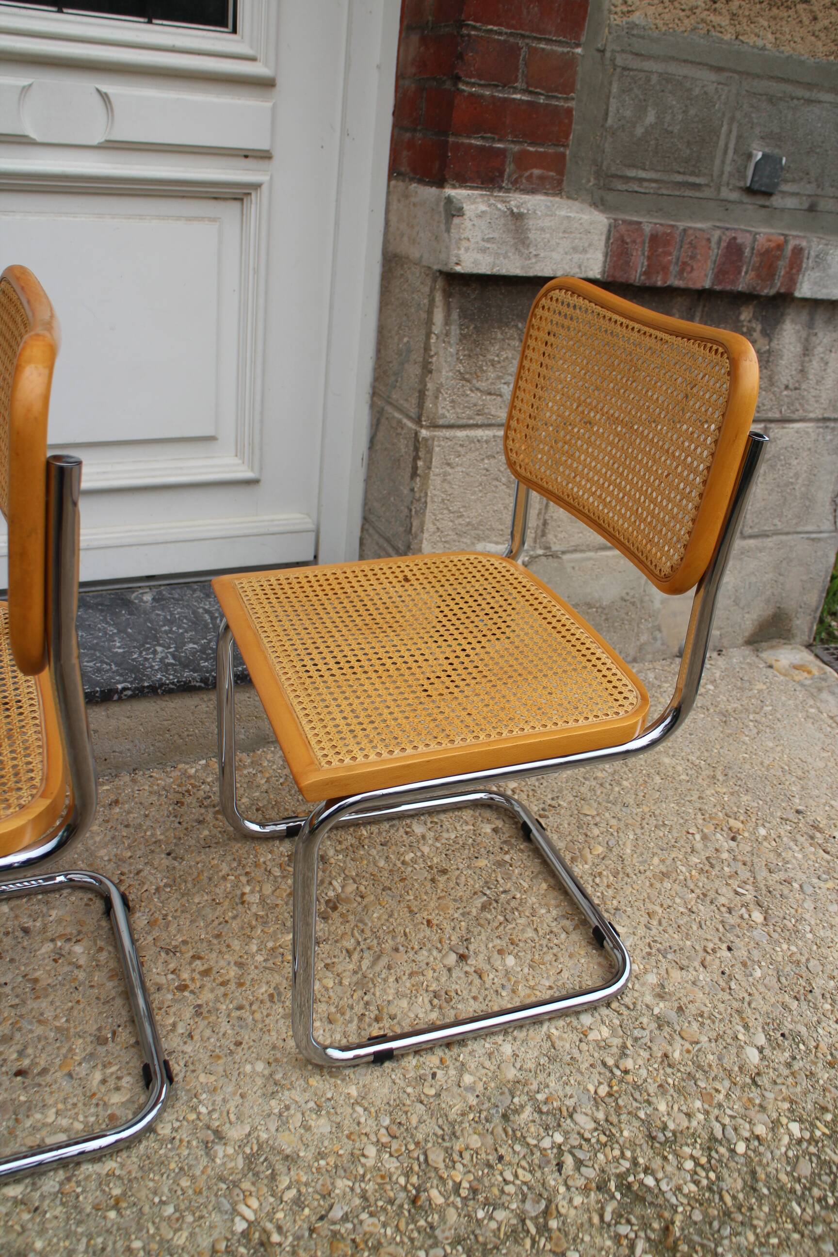 paire de chaises cannées  Breuer cesca B32