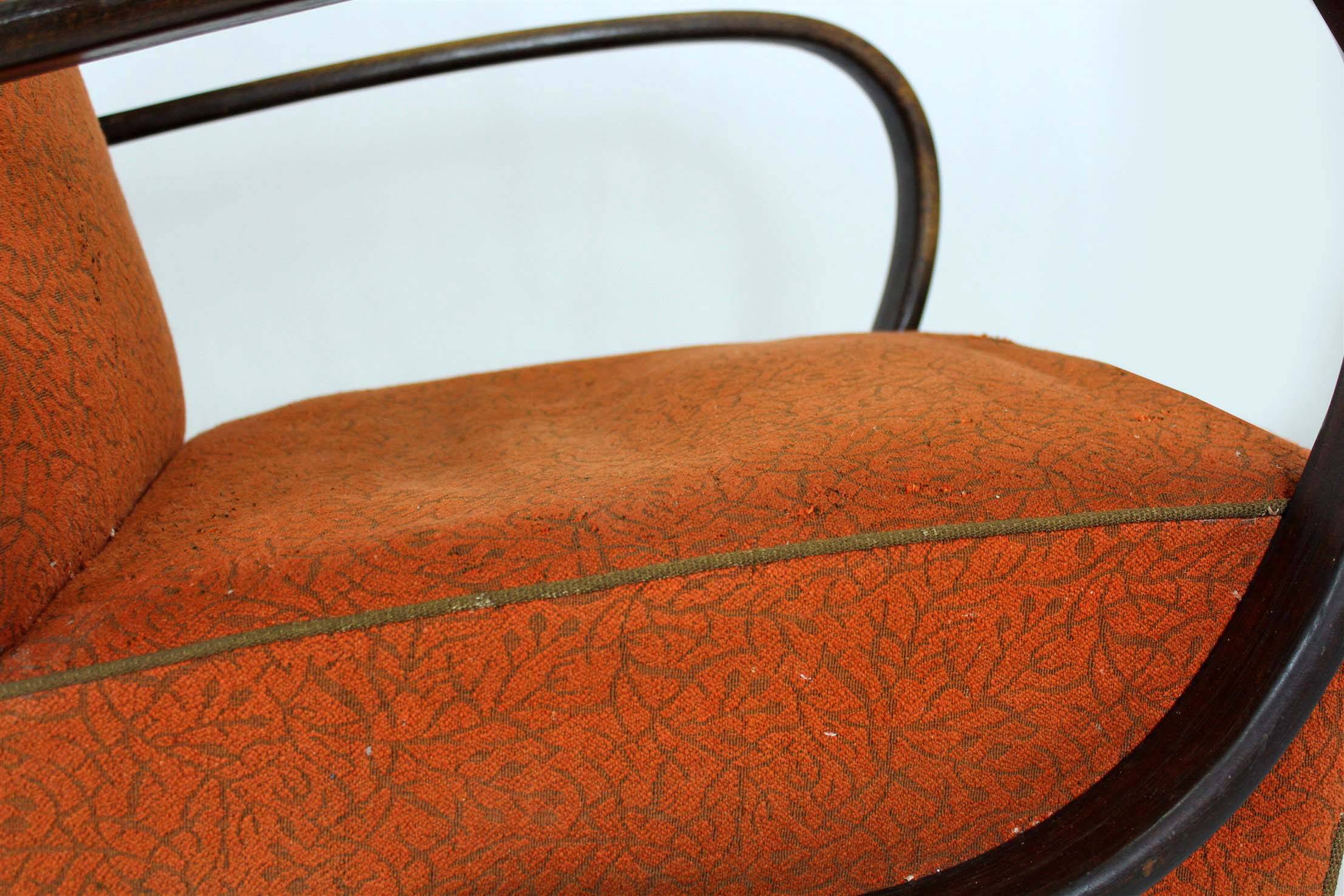 Czech Bentwood Lounge Chairs by J. Halabala for Up Závody, 1950s, Set of 2