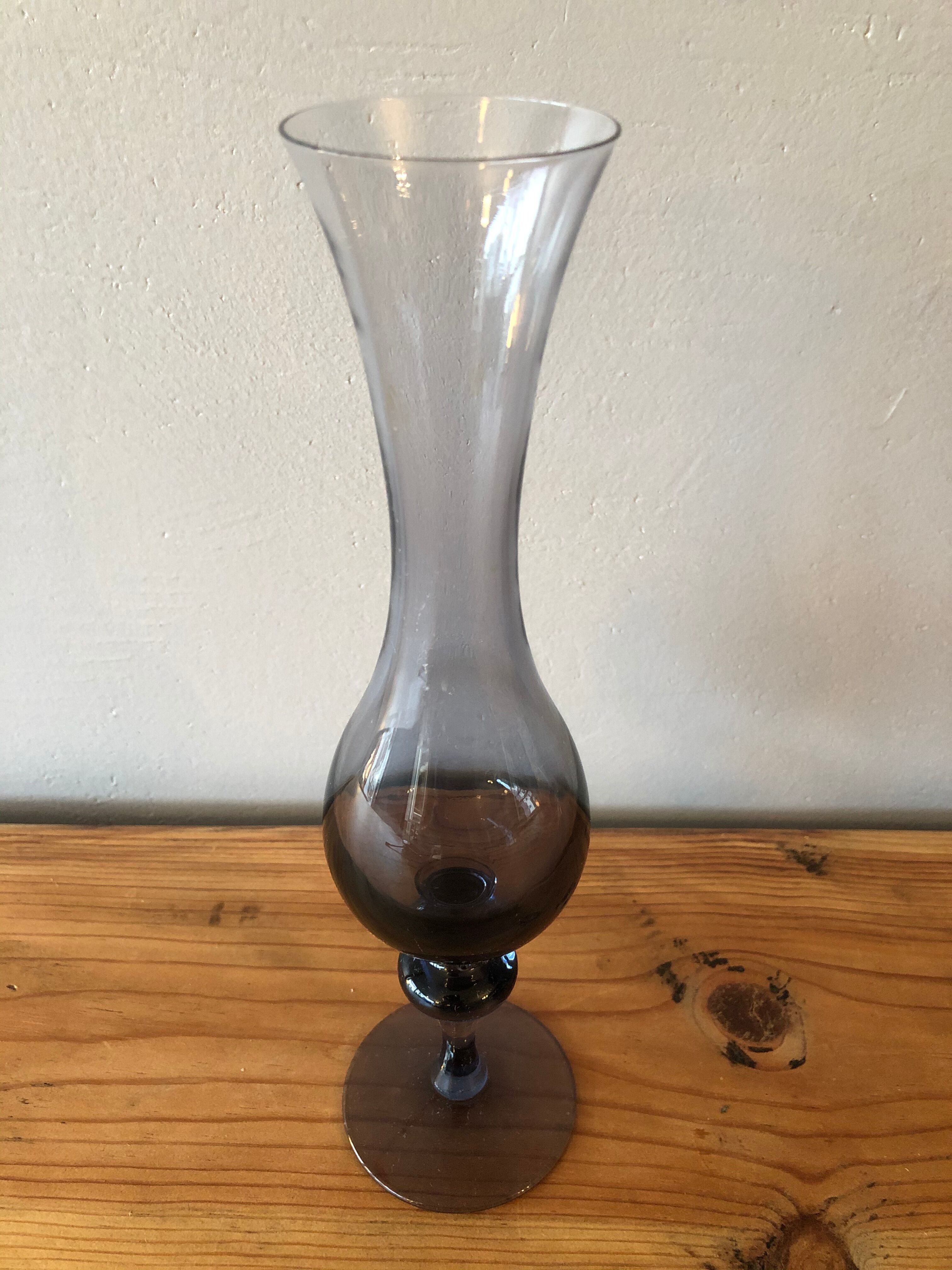 Old smoked glass vase