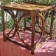 Glazed honey-colored bamboo coffee table Pier Import 1980