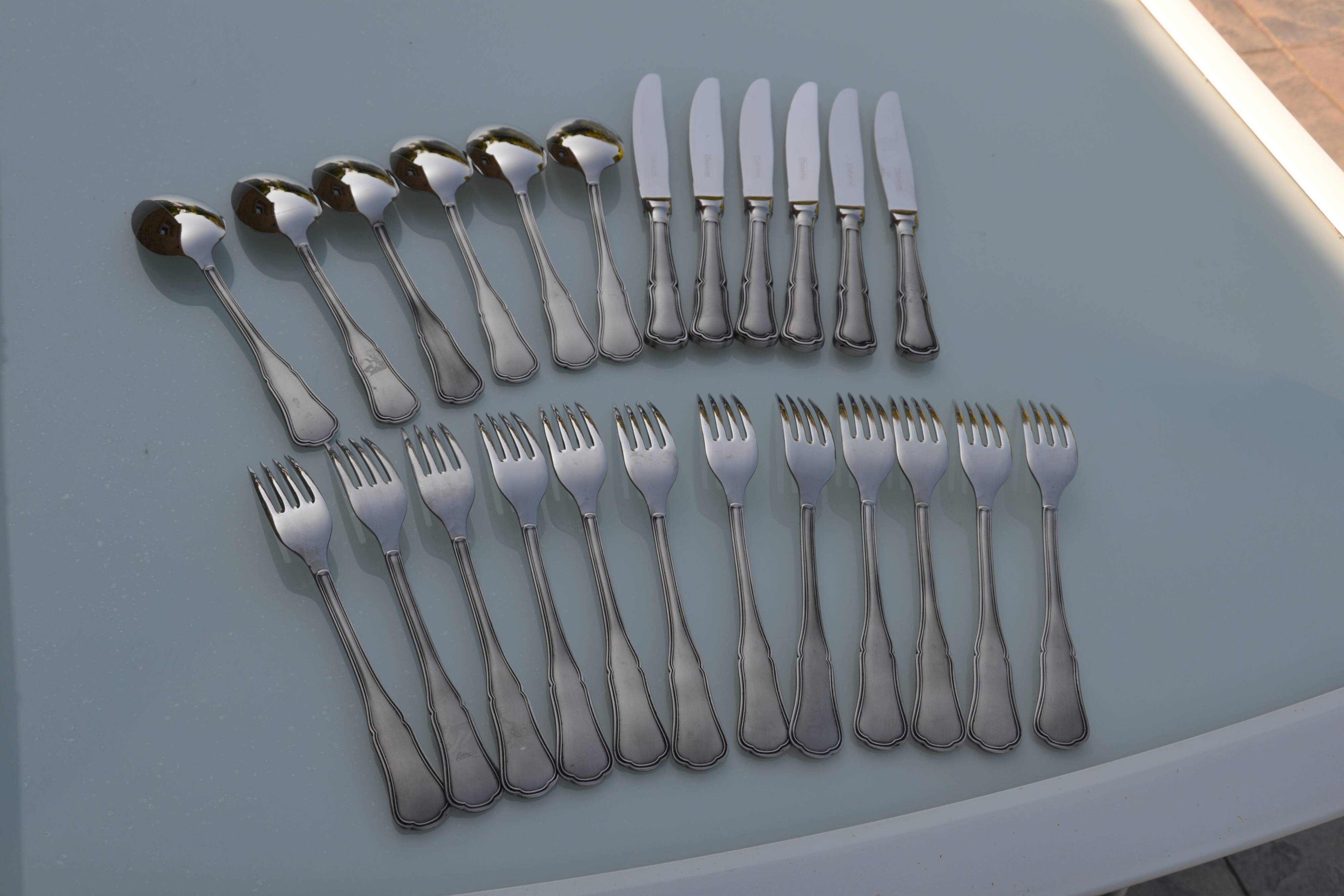 Set of knives, forks and soup spoons from Chabanne Cutlery