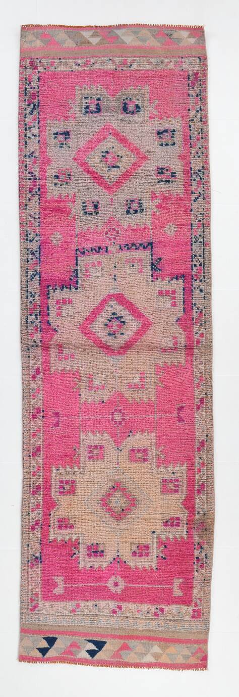 Soft Pink Vintage Runner Rug, 91x304Cm