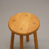 Massive Pine Tabouret circa 1970