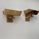Pair of vintage adjustable wall lights, solid brass, Italy 1970