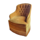 Gold velvet armchair