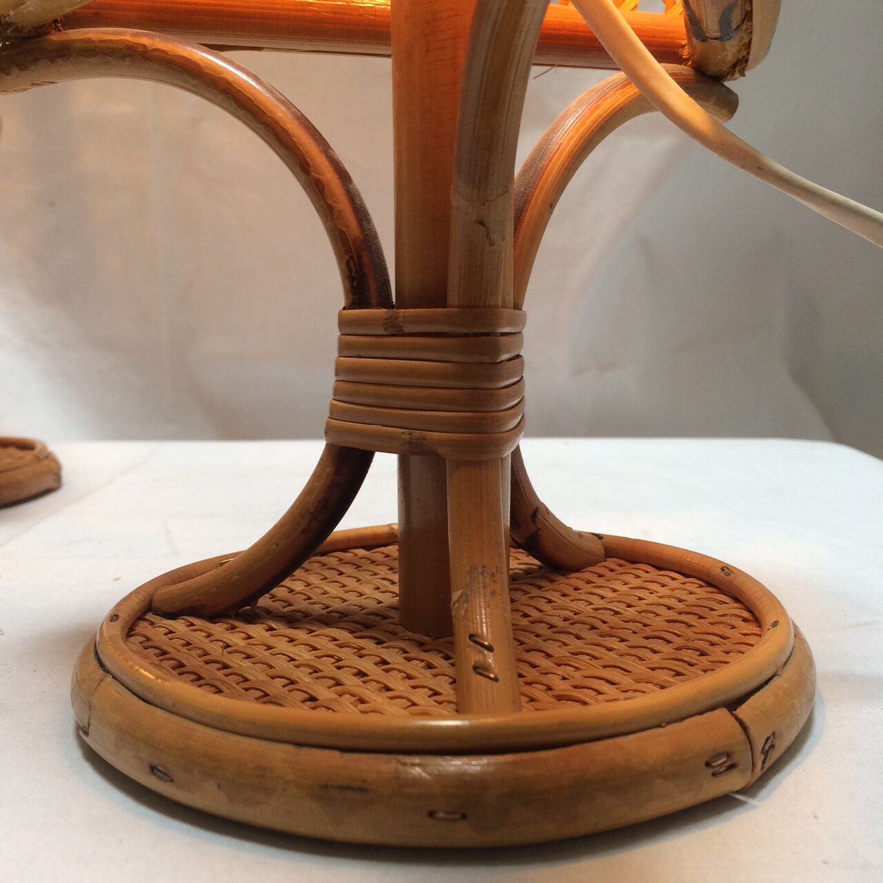 Vintage rattan lamps 70