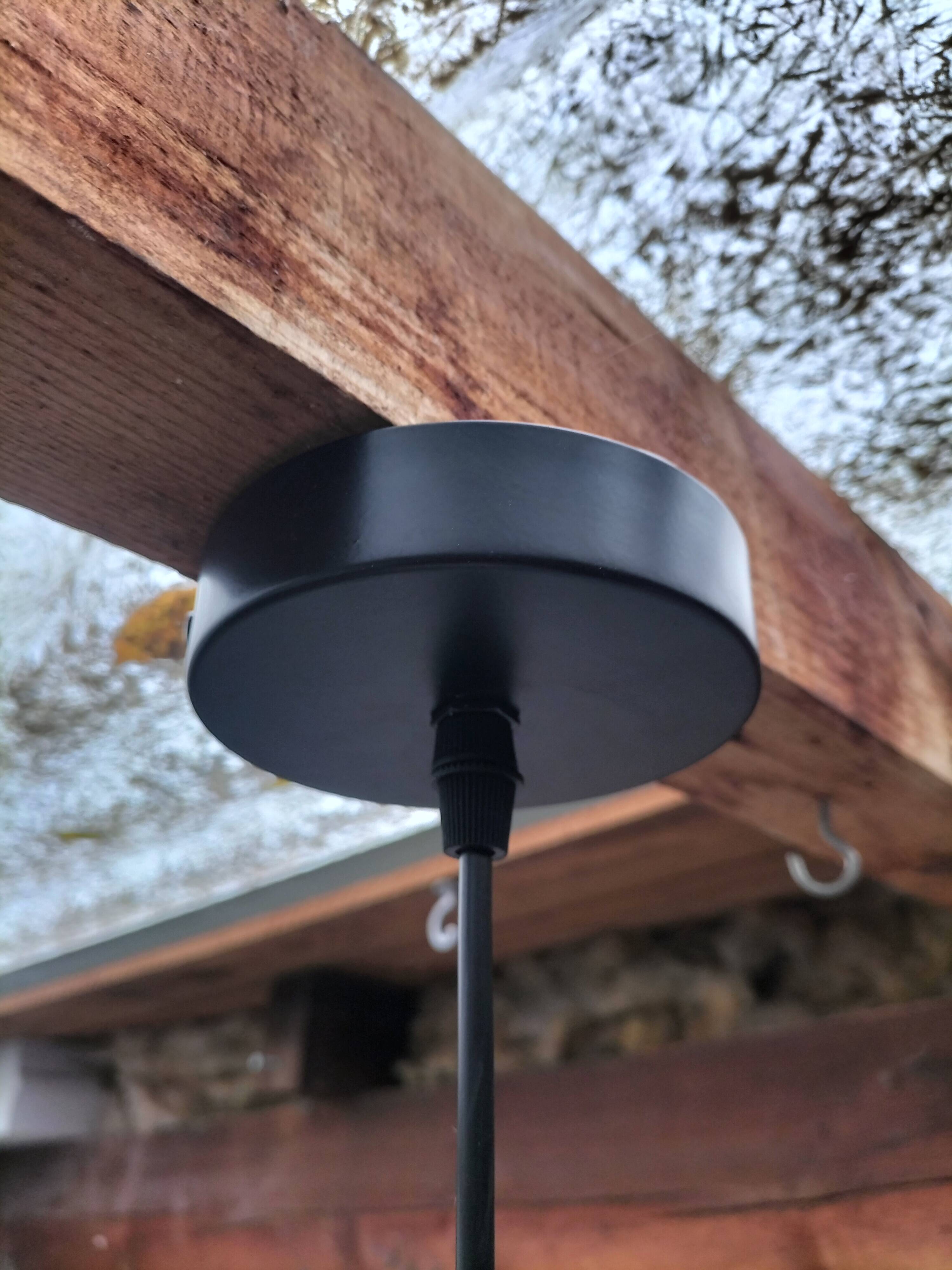 Vintage glass pendant light