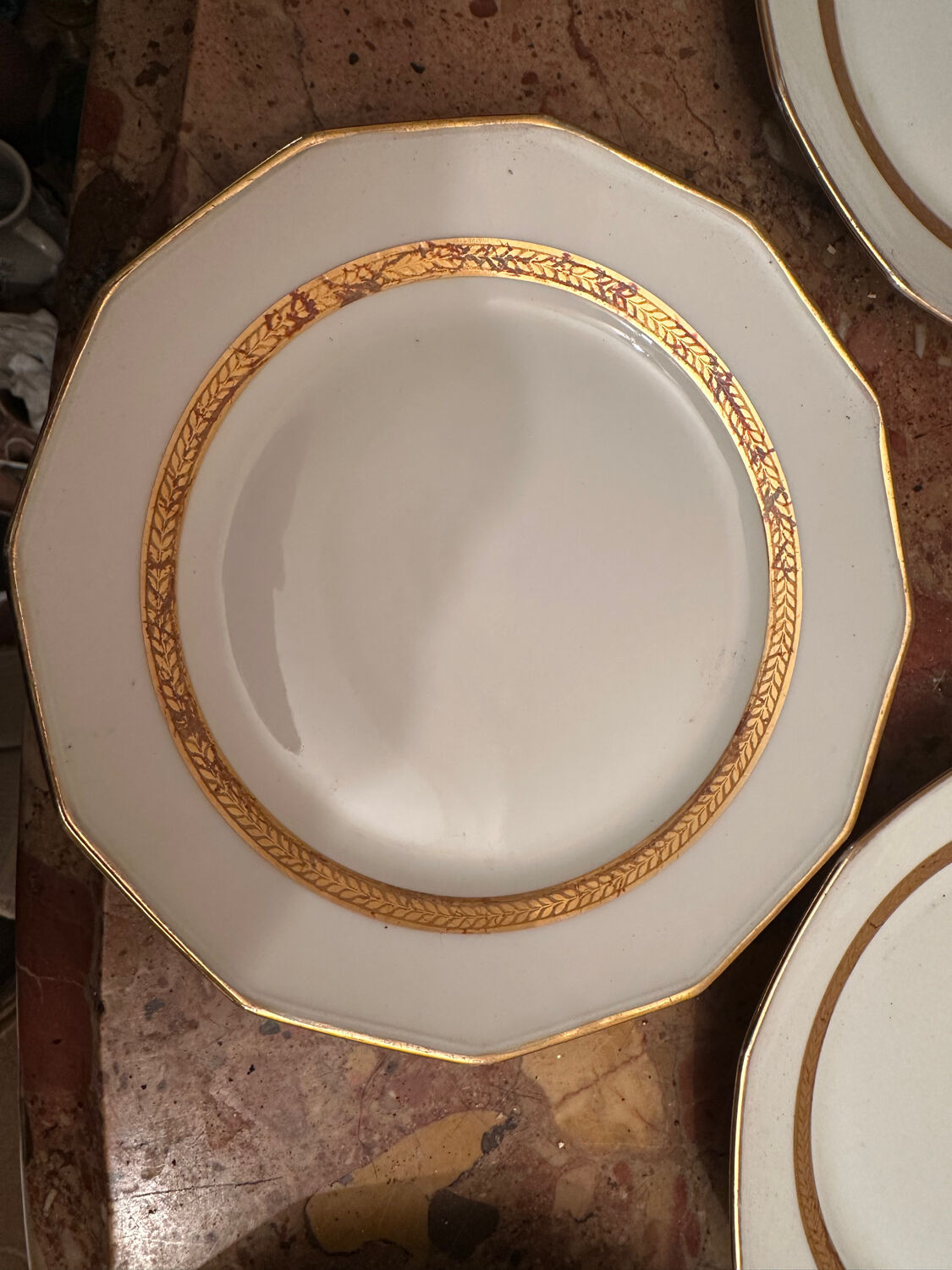 F. Legrand Limoges - Service à Dessert 2 Plat Gâteaux/Tartes + 11 assi