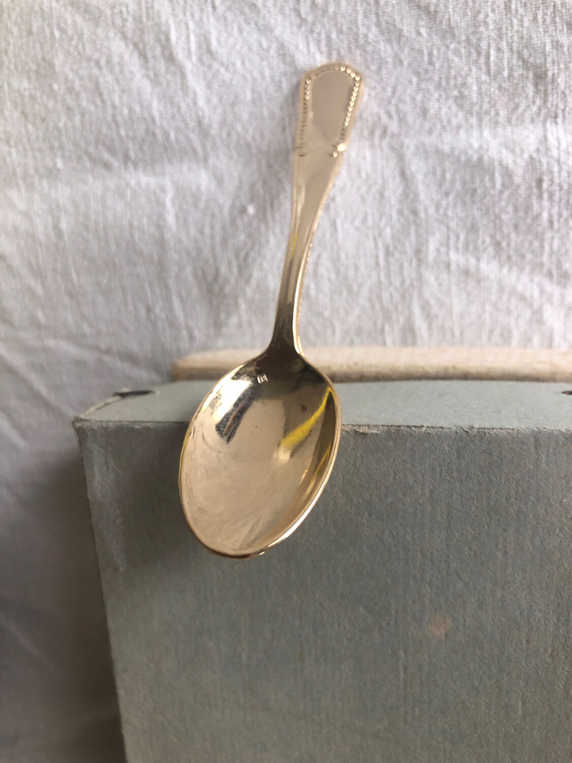 12 small teaspoons in Vintage golden metal