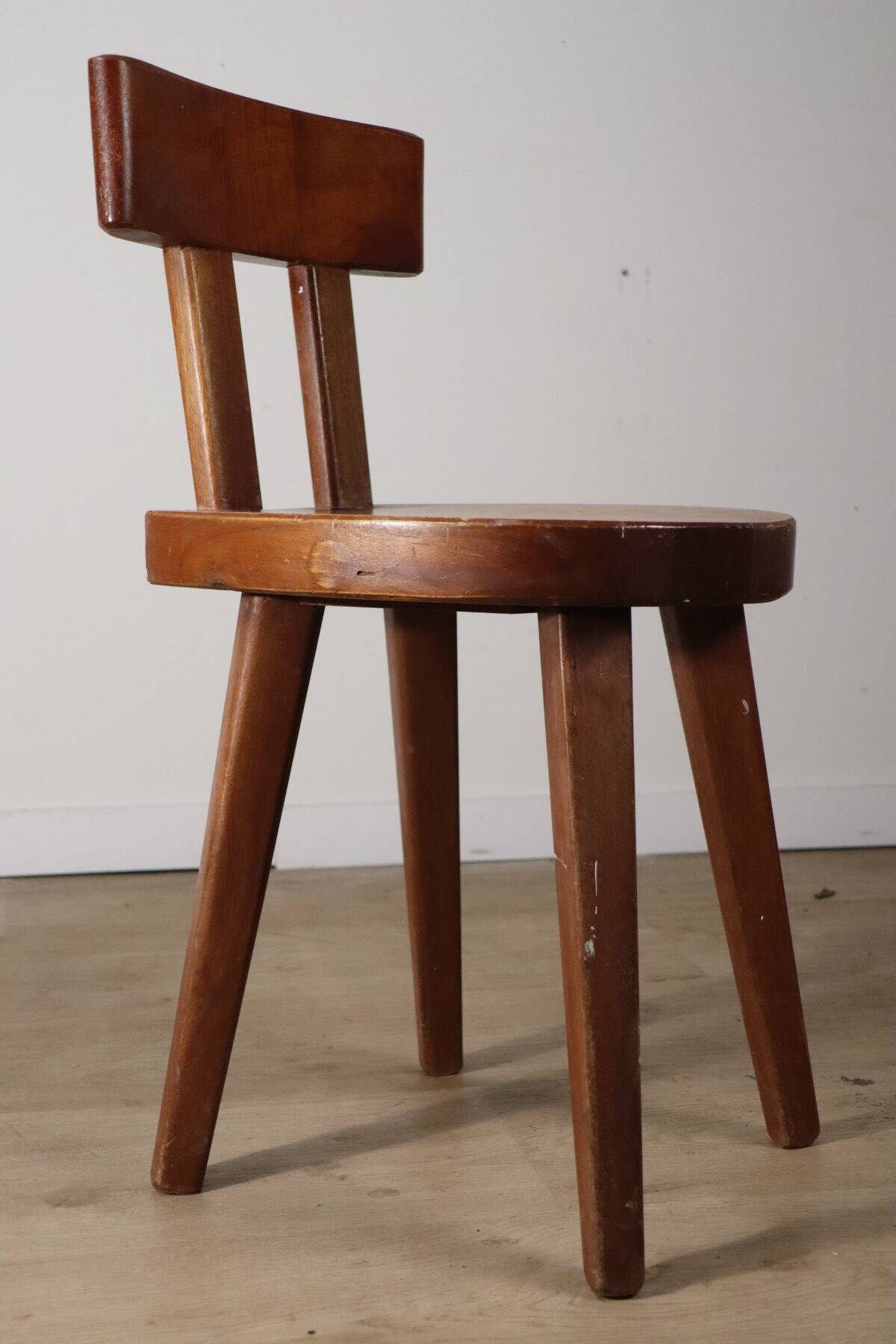 Chaise en acajou par Christian Durupt - Méribel - 1960