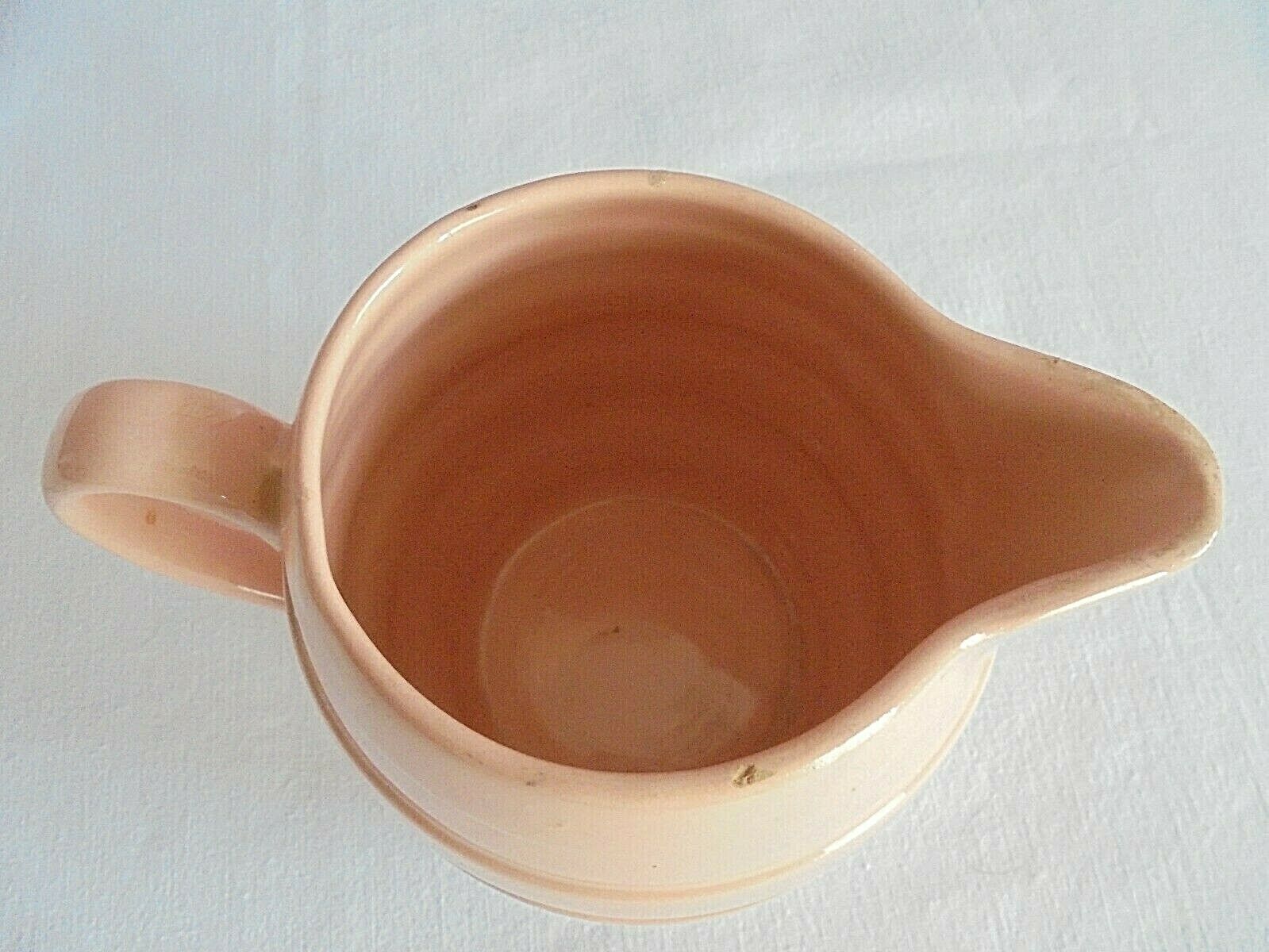 Longwy ceramic pitcher Height 12 cm pink beige color