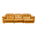 De Sede DS101 three-seater in cognac leather.