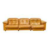 De Sede DS101 three-seater in cognac leather.