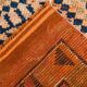 Navy Blue & Orange Vintage Runner Rug, 79x395Cm