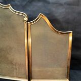 Old fire screen and accessories brass fireplace 1940 spark arrest fireplace firescreen