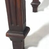 Small old side table with brass finishes