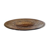 Plat en verre fumé