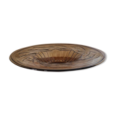 Plat en verre fumé