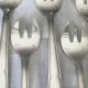 12 silver-plated oyster forks model Filet / Contours