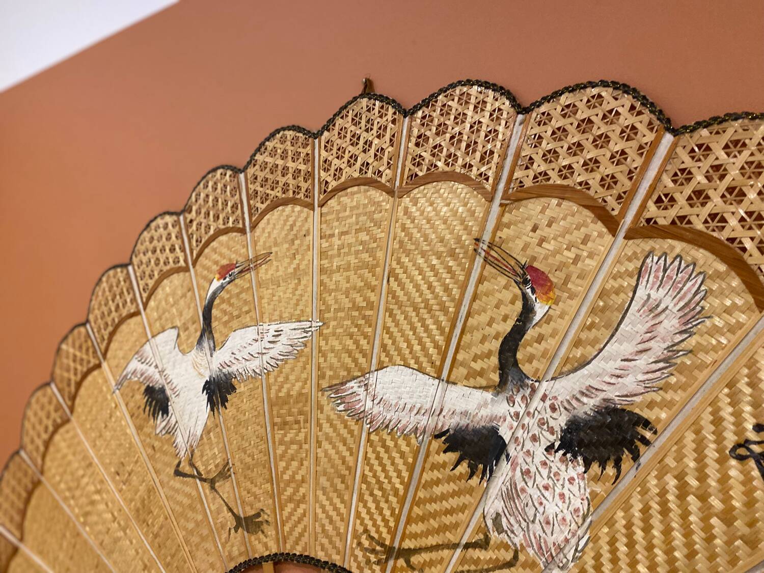 Giant bamboo and cane fan