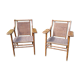2 vintage rattan armchairs